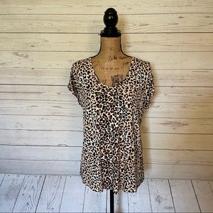 Maurices animal, print top- size Lg